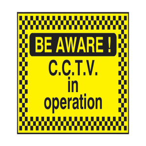 CCTV Alarm Warning Signs Security Awareness Vinyl Stickers