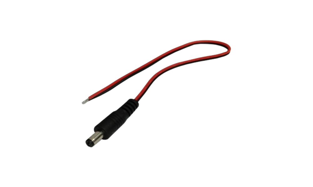 Male-DC-Power-Supply-Fly-Lead-2.1mm-x-5.5mm-Plug-For-CCTV-30CM