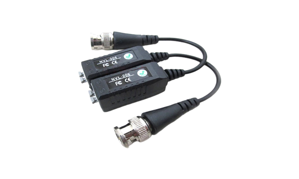 Pair-OF-Pigtail-CAT5-Video-Baluns-Includes-TRransmitter-&-Receiver