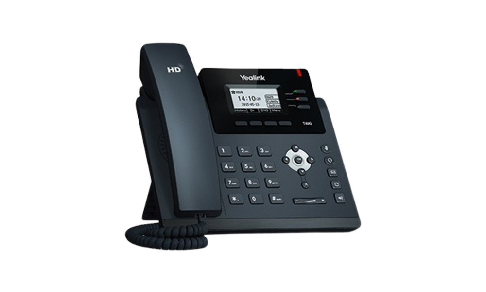 Yealink-T40G-VoIP-SIP-Desktop-Phone-(SIP-T40G),-PoE,-3-Lines,-2-x-Gigabit-Ports,-2.3-Inch-Greyscale-LCD-Display.