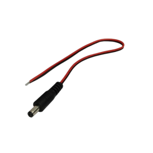 Male DC Power Supply Fly Lead 2.1mm x 5.5mm Plug For CCTV 30CM
