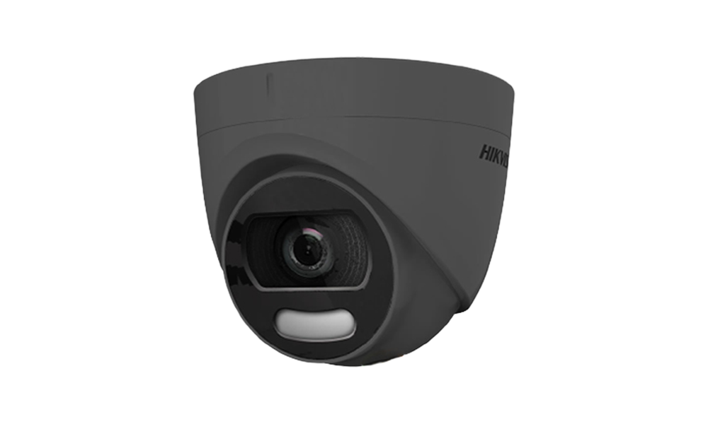 Hikvision-5MP-DS-2CE72HFT-E-GREY-Full-time-Colour-Turret-Camera-up-to-20m-White-Light-Distance-in-Grey