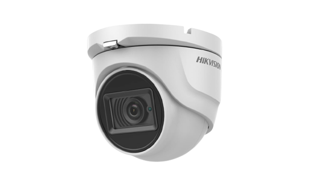 Hikvision-5MP-Fixed-Lens-Dome-DS-2CE76H0T-ITMFS-2.8MM-AOC-Audio-over-Coax-HD-TVI-CCTV-Camera---White---Built-in-Mic